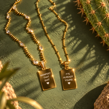 Load image into Gallery viewer, ••NEW•• 11:11  double sided ✨MANIFESTING MANTRA NECKLACE ✨ ✨
