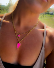 Load image into Gallery viewer, ••NEW••MINI  💕DOUBLE SIDED HAPPY 🩷HEART💛Necklace
