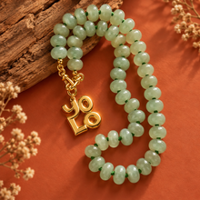 Load image into Gallery viewer, ••ONE OF A KIND••YOLO + GREEN ADVENTURINE  GEMSTONE NECKLACE ✨
