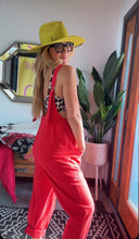 Load image into Gallery viewer, KRISTAS CLOSET 🩷RED ❤️❤️FREE PEOPLE INSPIRED OVERALLS(xs/s)
