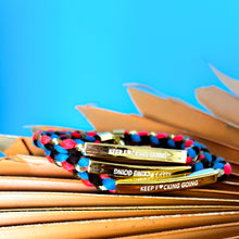 Load image into Gallery viewer, KEEP F🩷CKING GOING •• MANTRA BRACLETE💚

