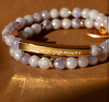 Load image into Gallery viewer, ••NEW••YOU CREATE YOUR REALITY 🖤Mindset Mantra Bracelet
