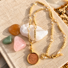 Load image into Gallery viewer, ••NEW•• PENNY QUARTZ ✨GEMSTONE NECKLACE **LONG 26”**
