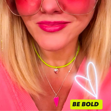 Load image into Gallery viewer, BE EXTRA 💚BE SEEN- GREEN CORD NECKLACE
