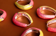 Load image into Gallery viewer, ••SOLD OUT •• WATERMELON 🍉 SUGAR &amp; HONEY 🍯 HOOP EARRINGS
