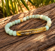 Load image into Gallery viewer, YOU CREATE YOUR REALITY 🖤Mindset Mantra Bracelet
