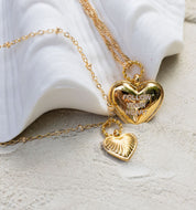 FOLLOW YOUR HEART - mini ⫸ DBL MANTRA NECKLACE