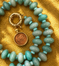 Load image into Gallery viewer, ••NEW•• TURQOISE 🩷BE BOLD charm necklace
