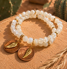 Load image into Gallery viewer, **NEW** PENNIES FROM HEAVEN 🪽Angelic Moonstone Bracelet
