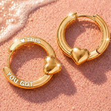 Load image into Gallery viewer, ••NEW••YOU GOT THIS ♥ HEART♥ HOOPS (double sided)
