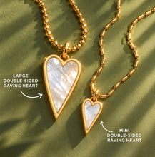 Load image into Gallery viewer, 🌵 **MINI** DOUBLE SIDED 🖤RAVING 🖤 HEART Necklace

