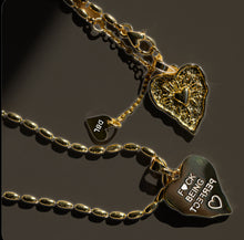 Load image into Gallery viewer, F🖤CK BEING PERFECT ⫸ DBL MANTRA NECKLACE
