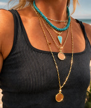 Load image into Gallery viewer, ••TOP SELLER••  TURQUOISE HEART •• DETCHABLE •• GEMSTONE NECKLACE
