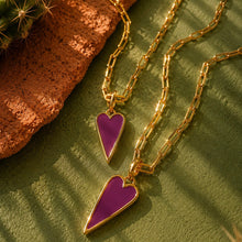 Load image into Gallery viewer, PURPLE 💟RAVING HEART NECKLACE
