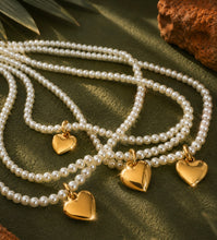 Load image into Gallery viewer, ••NEW•• DELICATE HEART OF GOLD pearl ⚡️NECKLACE
