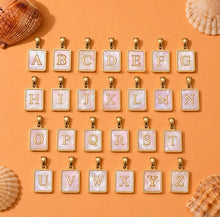 Load image into Gallery viewer, ••NEW•• PINK SEA SHELL 🐚 LETTER NECKLACE
