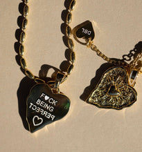 Load image into Gallery viewer, F🖤CK BEING PERFECT ••MANTRA NECKLACE (double sided)
