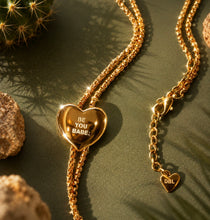 Load image into Gallery viewer, ••last one•• BOLO ♥ BE YOU BABE NECKLACE
