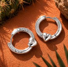 Load image into Gallery viewer, YOU GOT THIS ♥ HEART♥ HOOPS (double sided)
