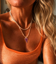 Load image into Gallery viewer, RAVING HEART PURPLE NECKLACE 💟SILVER METAL
