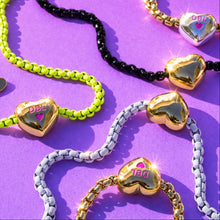 Load image into Gallery viewer, ELECTRIC LOVE ⚡️HAPPY HEART  NECKLACE•• gold••
