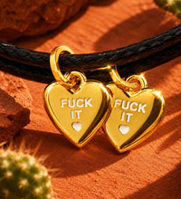 Load image into Gallery viewer, FUCK IT⚡️DOUBLE SIDED HEART CHOKER
