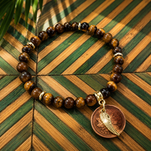 Load image into Gallery viewer, ••NEW•• TIGERS EYE ⚡️LUCKY PENNY BRACELET
