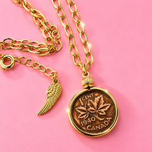 Load image into Gallery viewer, **NEW** PENNY LOCKET HOLDER NECKLACE  ♥ (14k gold)
