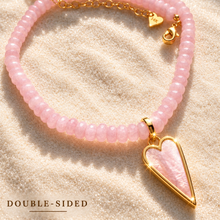 Load image into Gallery viewer, ••TOP SELLER••  PINK SEA SHELL • DETACHABLE • GEMSTONE NECKLACE
