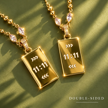 Load image into Gallery viewer, ••NEW•• 11:11 : double sided ✨NECKLACE ✨ GIRL THIS IS YOUR SIGN✨
