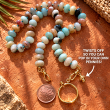 Load image into Gallery viewer, ••NEW•• DIME &amp; PENNY ✨GEMSTONE LOCKET ✨ NECKLACES
