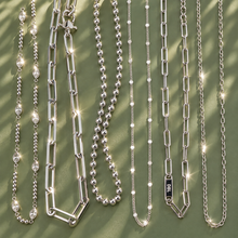 Load image into Gallery viewer, ••NEW•• SILVER DBL LAYERING ⚡️CHAINS
