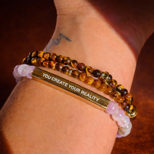 Load image into Gallery viewer, ••NEW••YOU CREATE YOUR REALITY 🖤Mindset Mantra Bracelet
