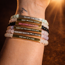 Load image into Gallery viewer, ••NEW••KEEP F*CKING GOING🖤 Mindset Mantra Bracelet
