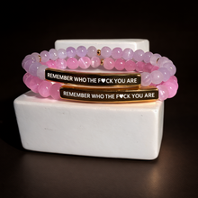 Load image into Gallery viewer, ••NEW••REMEMBER WHO THE F*CK YOU ARE 🖤Mindset Mantra Bracelet
