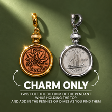 Load image into Gallery viewer, CHARM ONLY✨ DIME &amp; PENNY ✨ COIN LOCKET (NO CHAIN)
