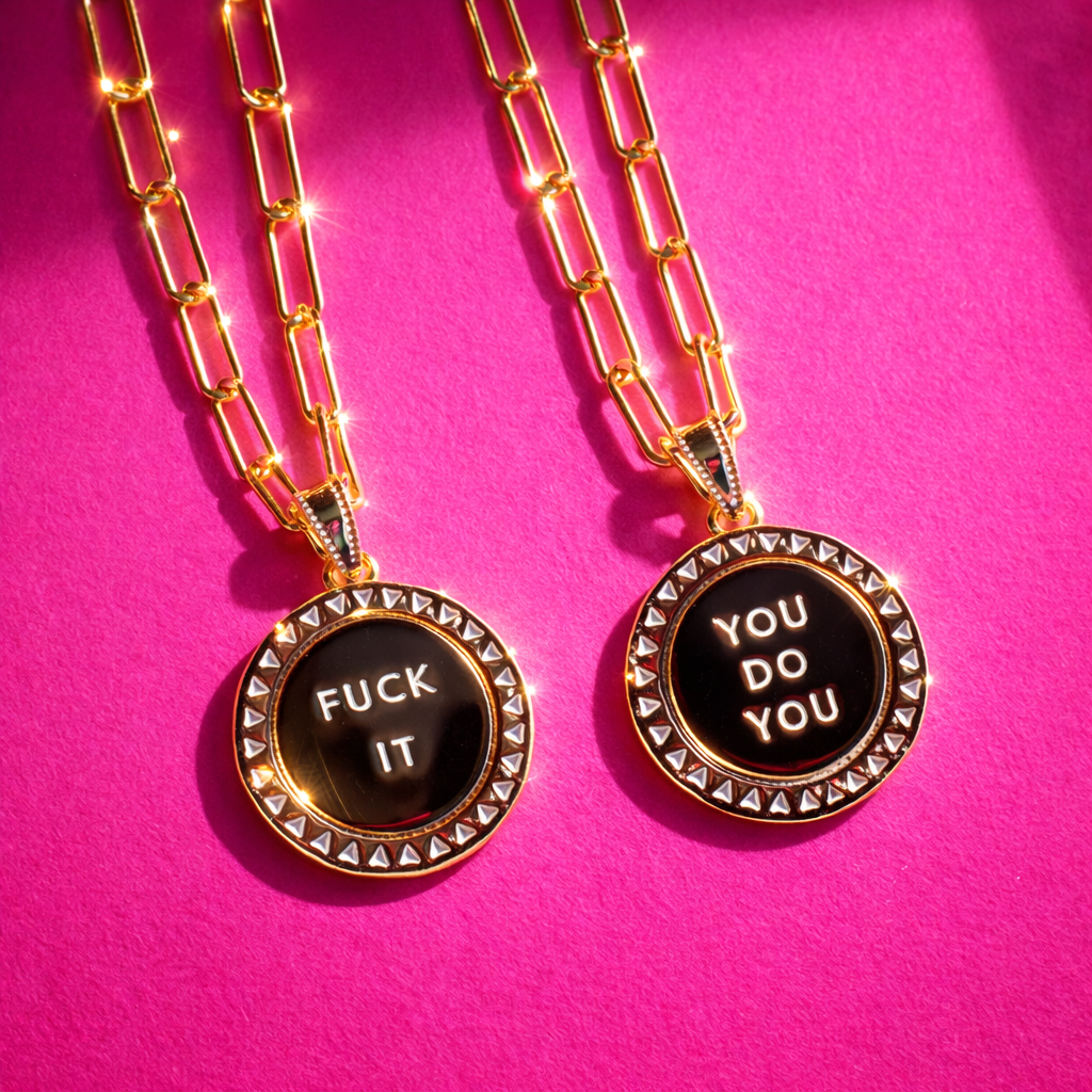 FUCK IT🩷YOU DO YOU • mantra necklace (double sided) – DBL Shop