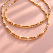 Load image into Gallery viewer, ••ONE OF A KIND••14K GOLD BEADED ✨PEARL HEART NECKLACE
