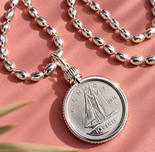 Load image into Gallery viewer, ••SILVER•• DIME 🖤LOCKET NECKLACE
