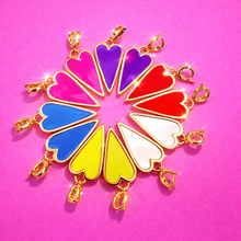 Load image into Gallery viewer, ••50% OFF•• DOUBLE SIDED CHARM ONLY 💚💖🧡 HEART CHARMS
