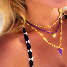 Load image into Gallery viewer, DOUBLE SIDED💖COLORFUL 🌈HAPPY HEART♥ NECKLACE ♥ GOLD
