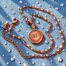 Load image into Gallery viewer, ••NEW•• RUSTIC ROSE GOLD PENNY LOCKET ✨ NECKLACE
