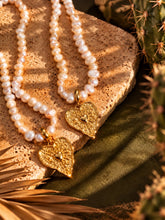 Load image into Gallery viewer, ••NEW•• FUCK BEING PERFECT 🤩 PEARL HEART NECKLACE
