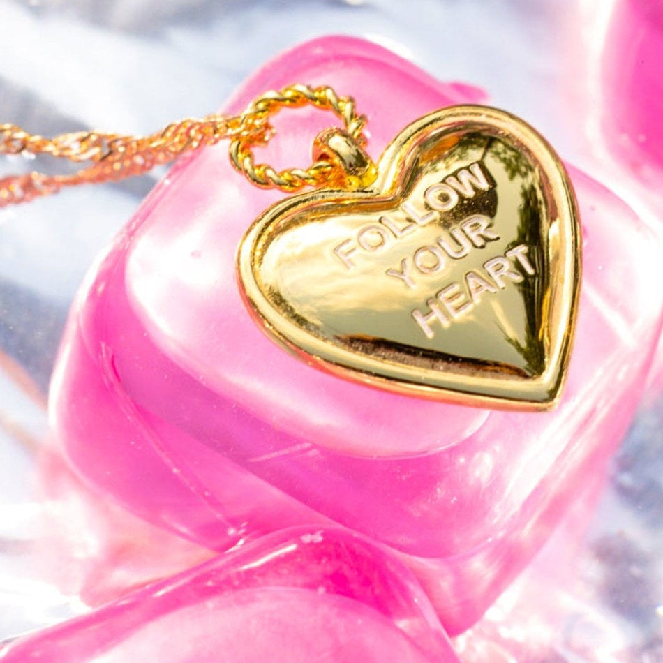 FOLLOW YOUR HEART 🖤mini 🖤 MANTRA NECKLACE