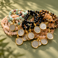 Load image into Gallery viewer, ••NEW•• OCEAN AMAZONITE ✨DIME CHARM BRACELET

