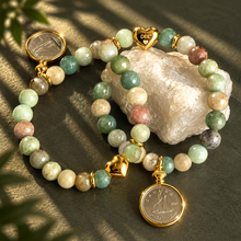 Load image into Gallery viewer, ••NEW•• OCEAN AMAZONITE ✨DIME CHARM BRACELET
