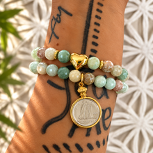 Load image into Gallery viewer, ••NEW•• OCEAN AMAZONITE ✨DIME CHARM BRACELET
