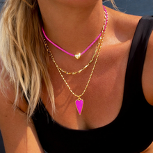 Load image into Gallery viewer, ELECTRIC LOVE ⚡️HAPPY HEART  NECKLACE•• gold••
