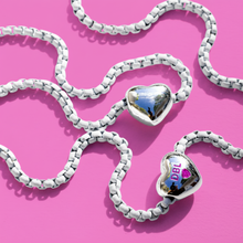 Load image into Gallery viewer, SILVER•• ELECTRIC LOVE 🖤HEART NECKLACE
