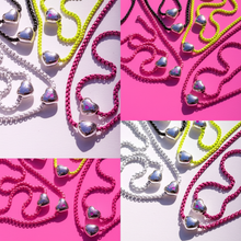 Load image into Gallery viewer, SILVER•• ELECTRIC LOVE 🖤HEART NECKLACE
